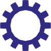 Dark blue cog