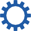 Mid blue cog