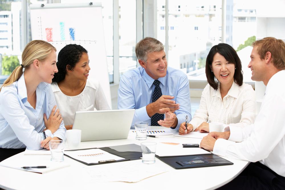 People having a meeting